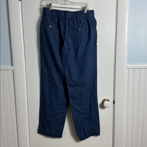 Aime Leon Dore Navy Blue 100% Linen Straight Leg Pants Trousers Size Medium - Picture 7 of 12